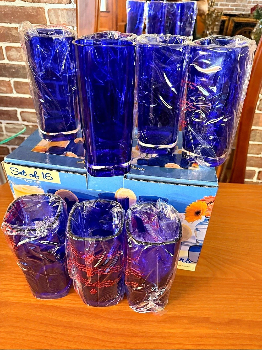 Acrylic Tumblers Set of 8 Royal blue cups